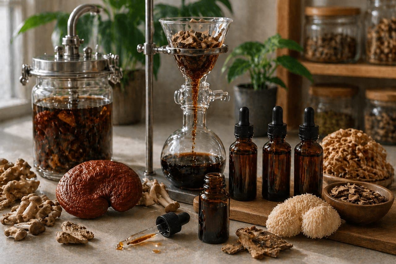 Double Extraction Mushroom Tinctures: A Simple Guide to Dual Extraction Mushrooms