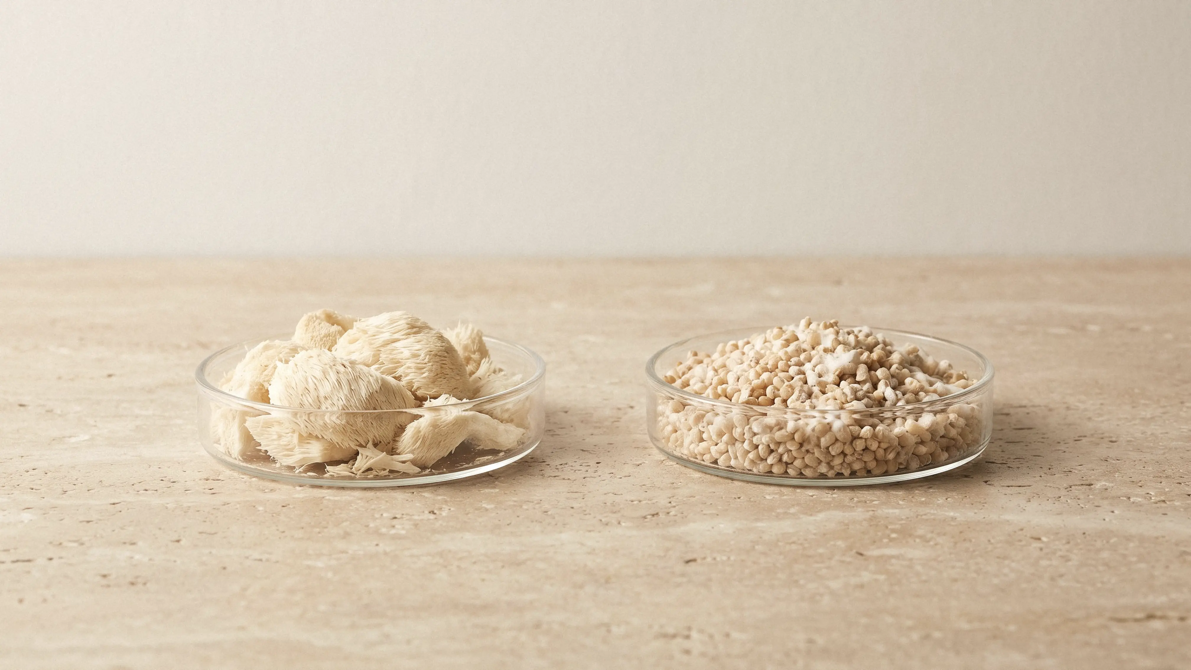 Lion's Mane Fruiting Body vs. Mycelium